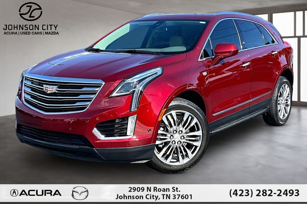 2018 Cadillac XT5 Premium Luxury in Red Passion Tintcoat — front three-quarter view