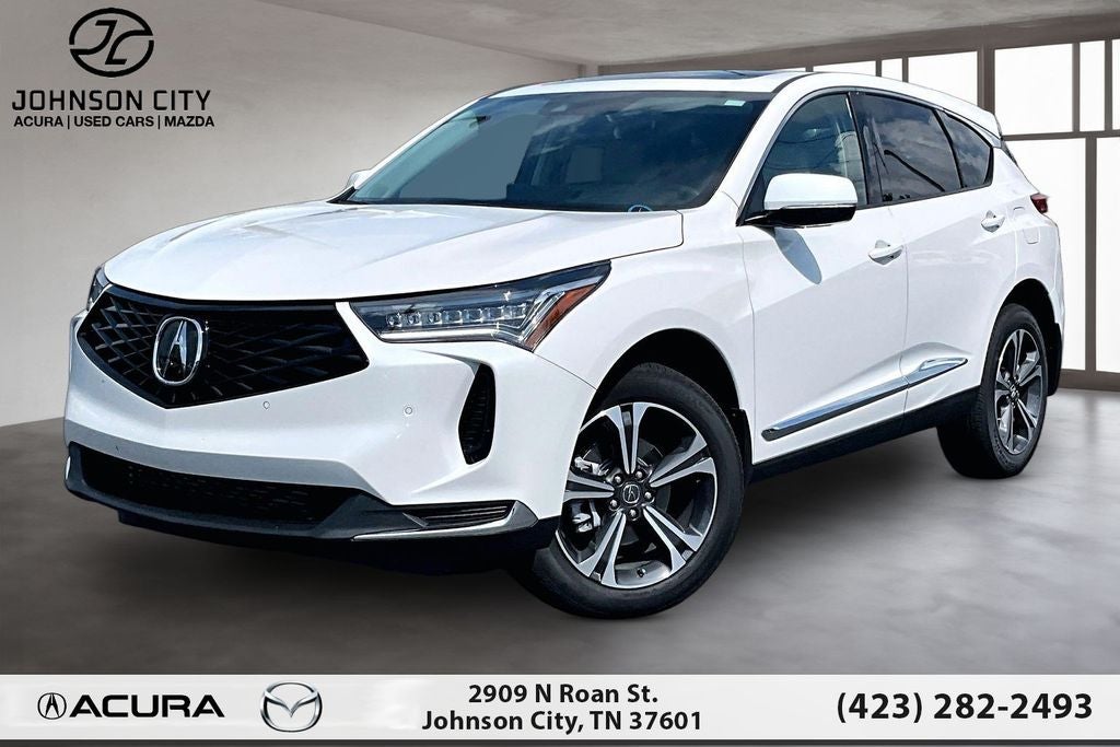 2026 Acura RDX Technology Package SH-AWD in Platinum White Pearl — front three-quarter view