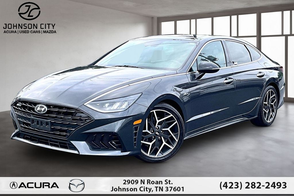 2022 Hyundai Sonata N Line in Portofino Gray — front three-quarter view