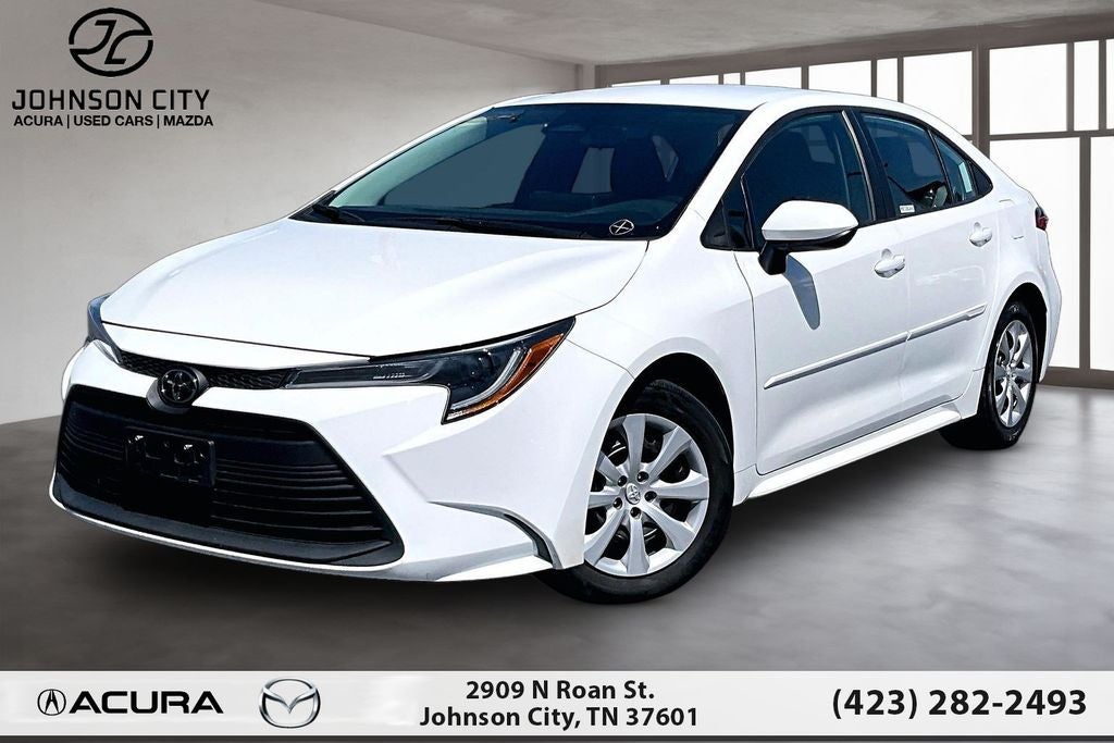 2024 Toyota Corolla LE in Ice — front three-quarter view