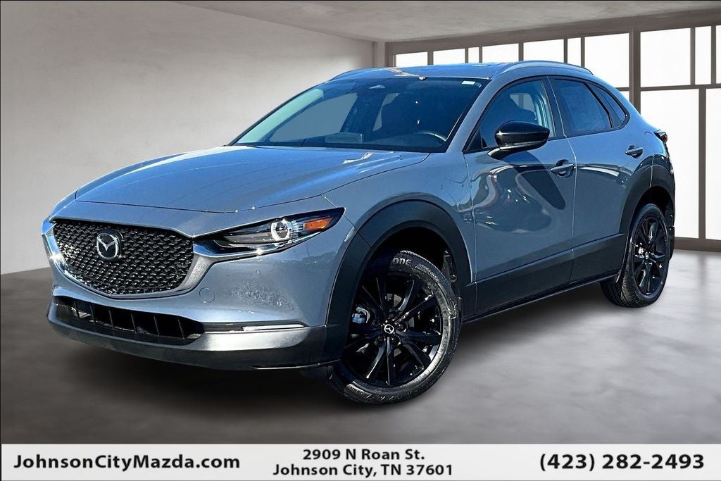2026 Mazda Mazda CX-30 2.5 S Carbon Edition AWD in Polymetal Gray Metallic — front three-quarter view