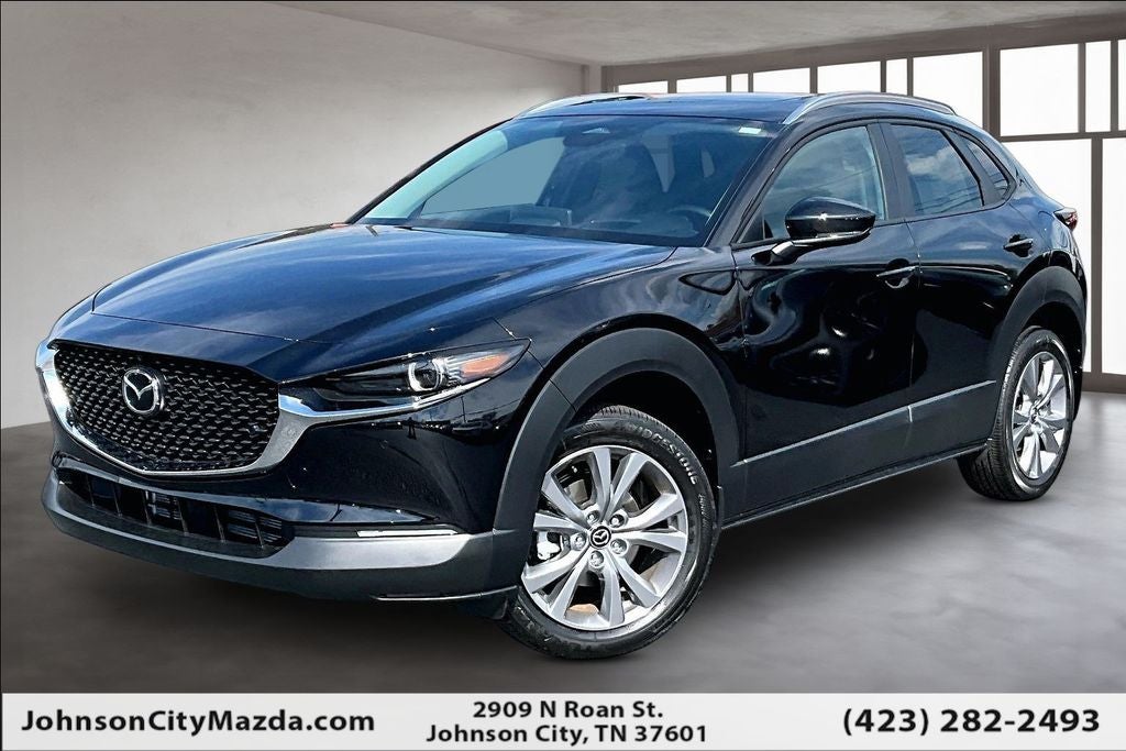 2026 Mazda Mazda CX-30 2.5 S Premium AWD in Jet Black Mica — front three-quarter view