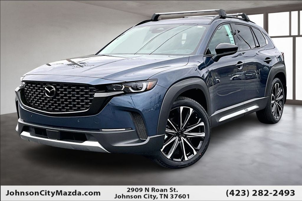 2026 Mazda Mazda CX-50 2.5 Turbo Premium Plus AWD in Ingot Blue Metallic — front three-quarter view