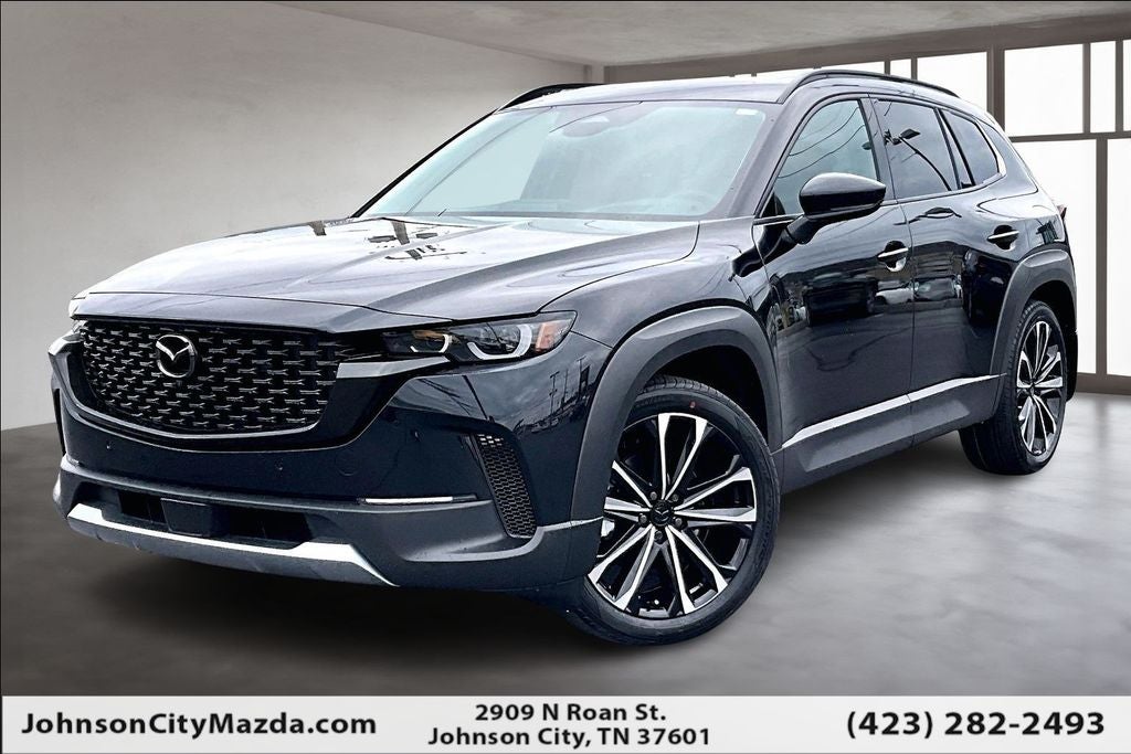 2026 Mazda Mazda CX-50 2.5 Turbo Premium Plus AWD in Jet Black Mica — front three-quarter view