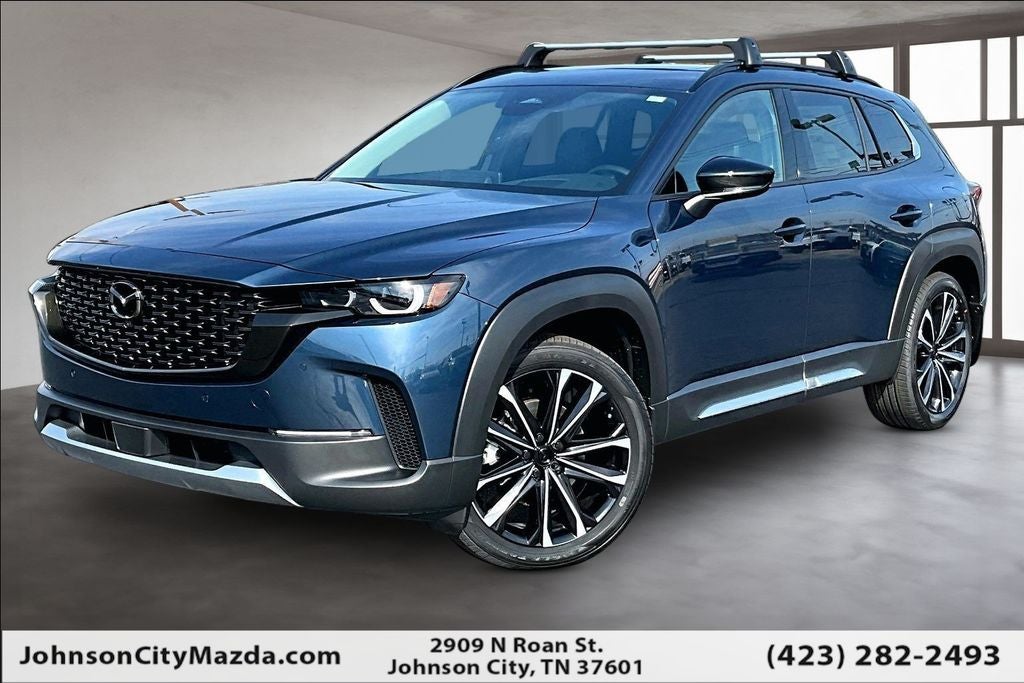 2026 Mazda Mazda CX-50 2.5 Turbo Premium Plus AWD in Ingot Blue Metallic — front three-quarter view