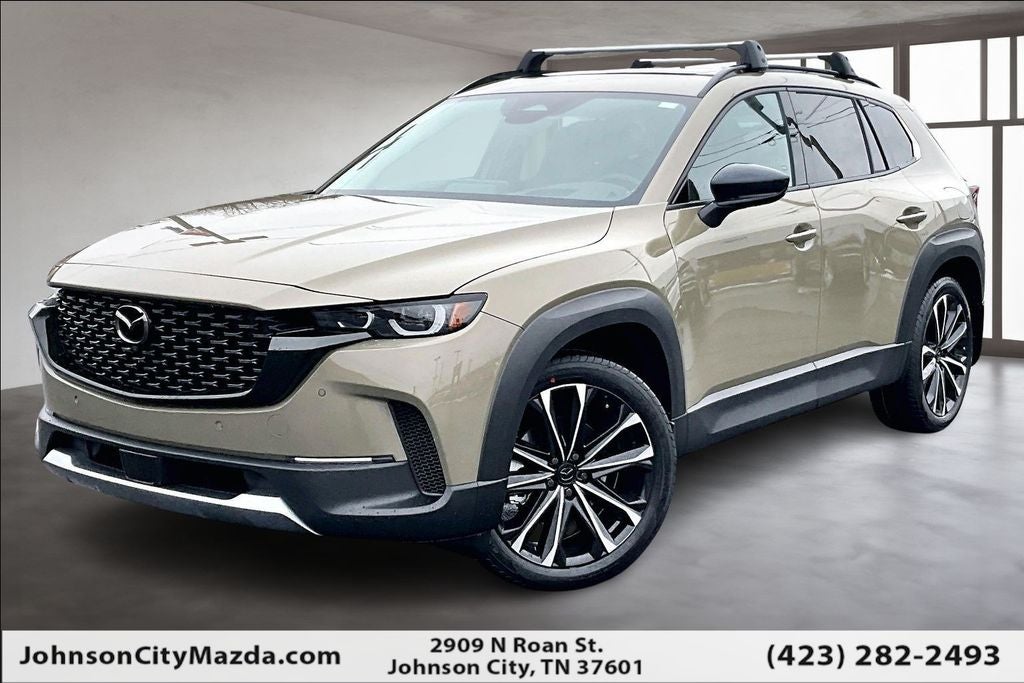 2026 Mazda Mazda CX-50 2.5 Turbo Premium Plus AWD in Zircon Sand Metallic — front three-quarter view