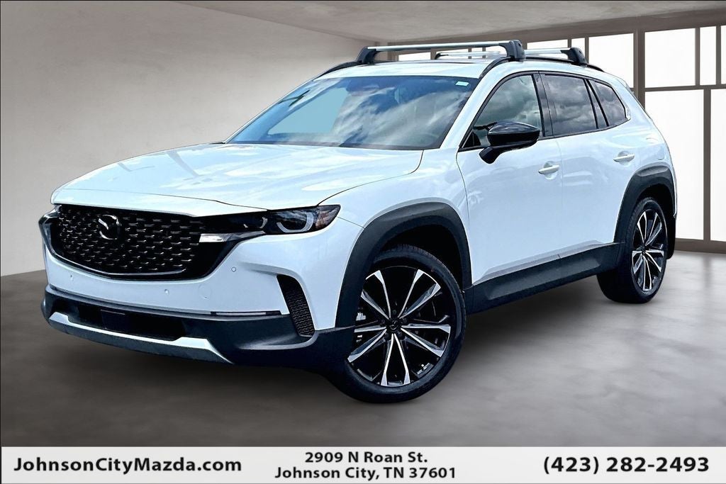 2026 Mazda Mazda CX-50 2.5 Turbo Premium Plus AWD in Wind Chill Pearl — front three-quarter view