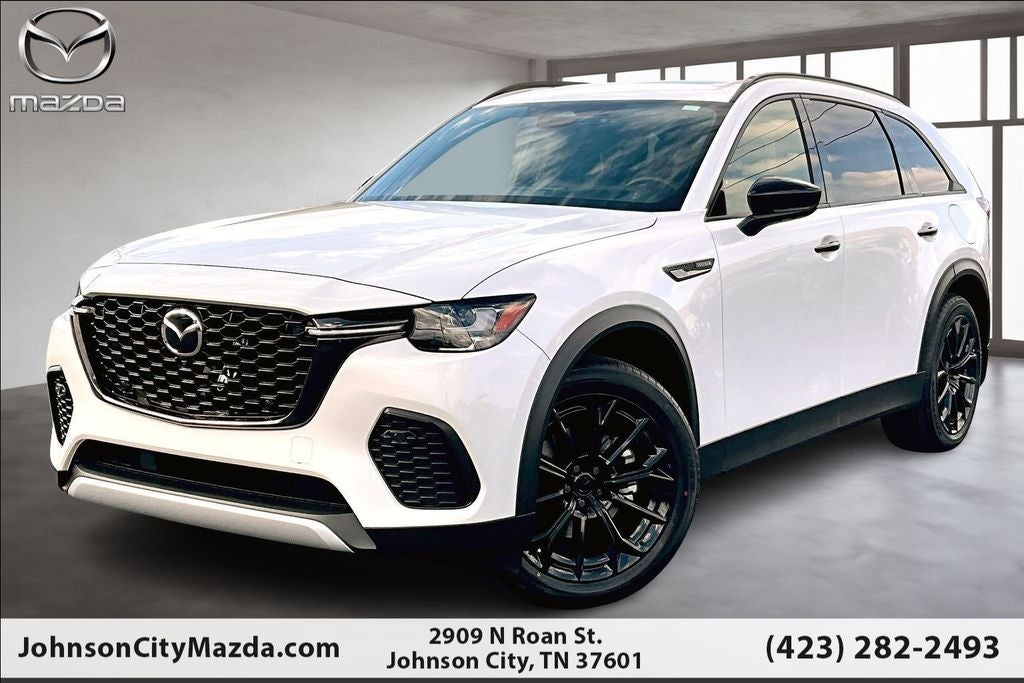 2026 Mazda Mazda CX-70 3.3 Turbo Premium Plus AWD in Rhodium White Premium — front three-quarter view