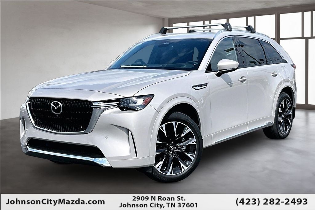 2026 Mazda Mazda CX-90 3.3 Turbo S Premium Plus AWD in Platinum Quartz Metallic — front three-quarter view