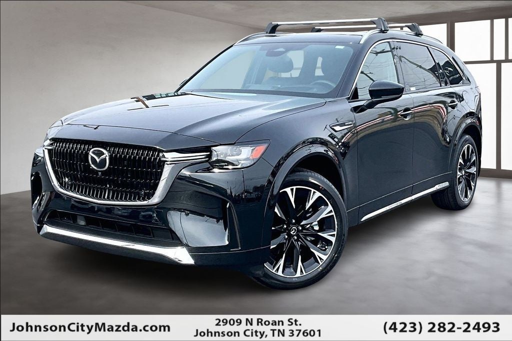 2026 Mazda Mazda CX-90 3.3 Turbo S Premium Plus AWD in Jet Black Mica — front three-quarter view