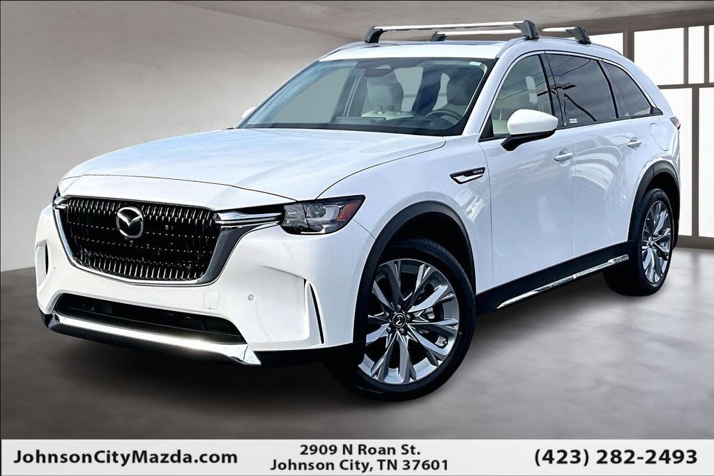 2026 Mazda Mazda CX-90 3.3 Turbo Premium Plus AWD in Rhodium White Premium — front three-quarter view