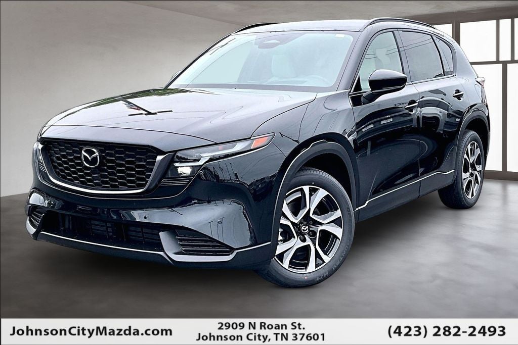2026 Mazda Mazda CX-5 2.5 S Preferred AWD in Jet Black Mica — front three-quarter view