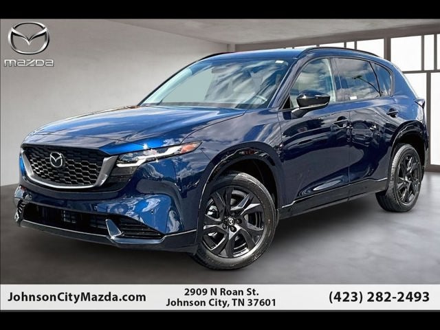 2026 Mazda Mazda CX-5 2.5 S Premium AWD in Navy Blue Mica — front three-quarter view