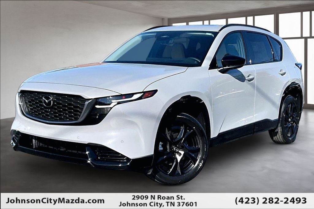 2026 Mazda Mazda CX-5 2.5 S Premium Plus AWD in Aero Gray Metallic — front three-quarter view