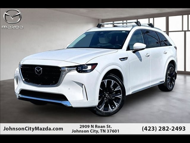 2026 Mazda Mazda CX-90 3.3 Turbo S Premium Plus AWD in Rhodium White Premium — front three-quarter view