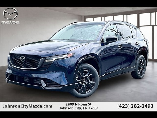 2026 Mazda Mazda CX-5 2.5 S Premium Plus AWD in Navy Blue Mica — front three-quarter view