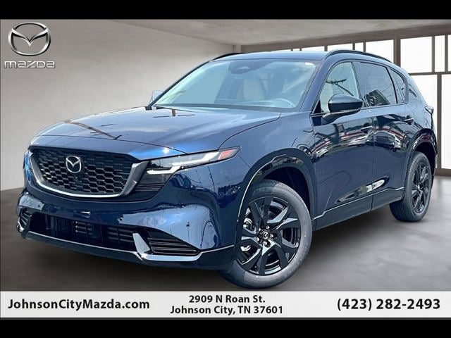 2026 Mazda Mazda CX-5 2.5 S Premium Plus AWD in Navy Blue Mica — front three-quarter view