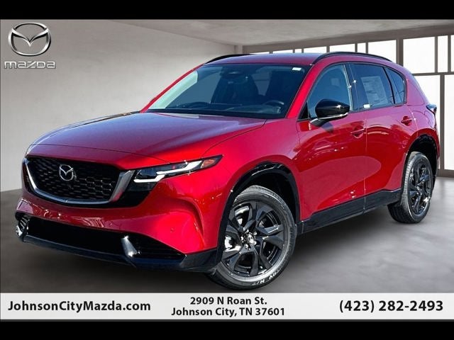 2026 Mazda Mazda CX-5 2.5 S Premium Plus AWD in Soul Red Crystal Metallic — front three-quarter view